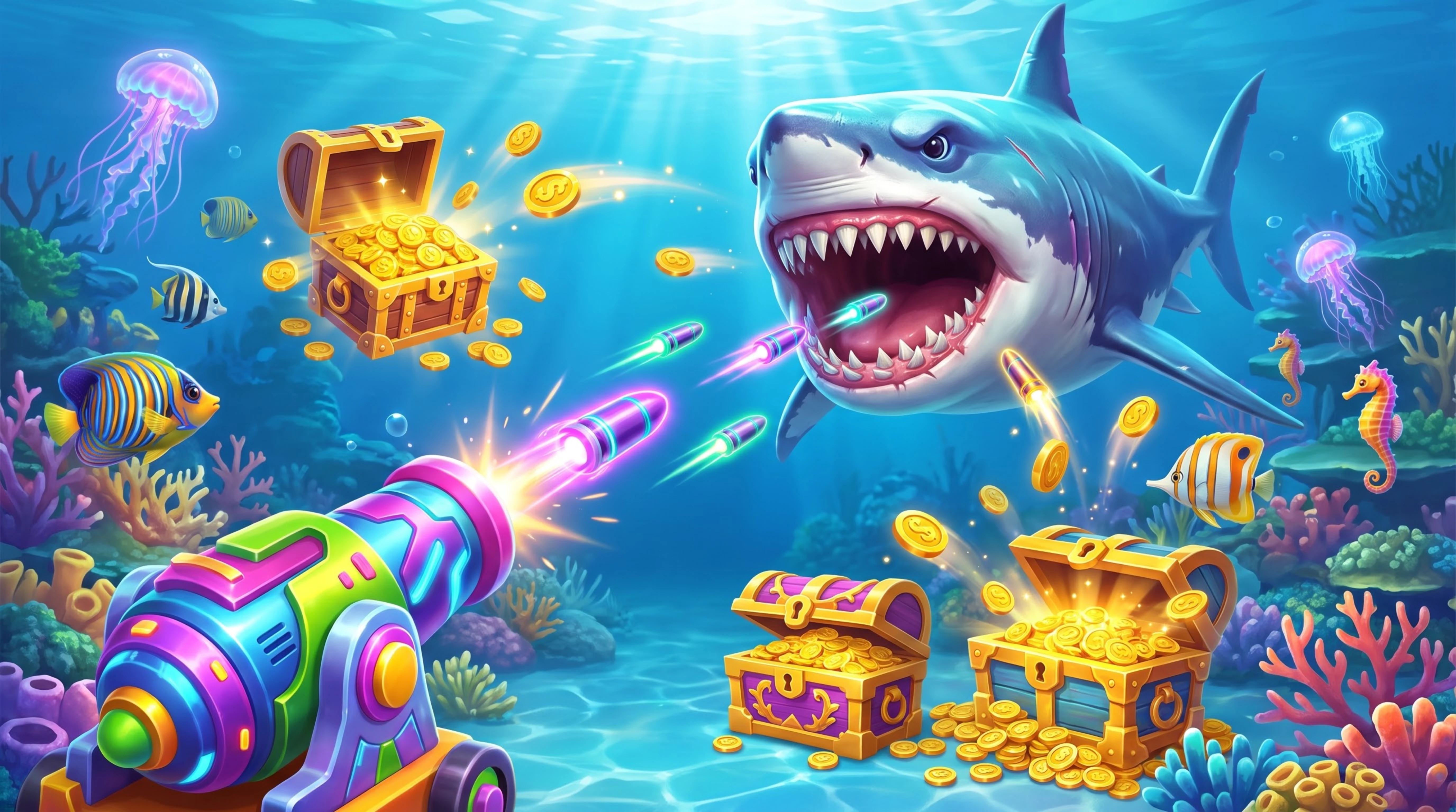 Bắn cá đổi thưởng - Fishing God, Ocean King jackpot