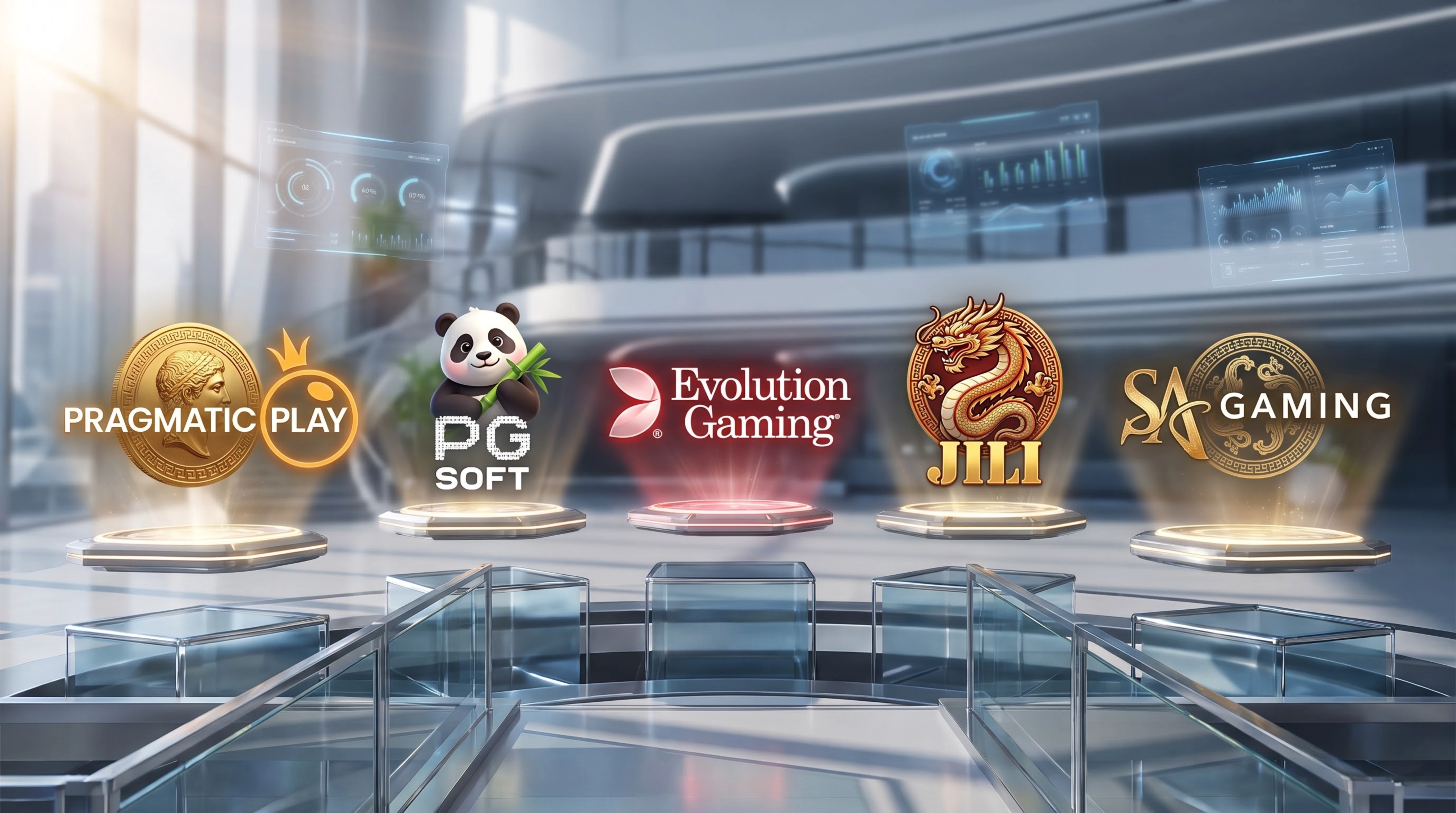 Các nhà phát triển game hàng đầu: Pragmatic Play, PG Soft, Evolution Gaming